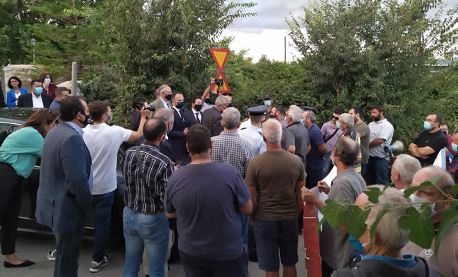 Οι Συνταξιούχοι συμμετείχαν σε διαδήλωση κατά την επίσκεψη του Μάκη Βορίδη στο Μυστρά