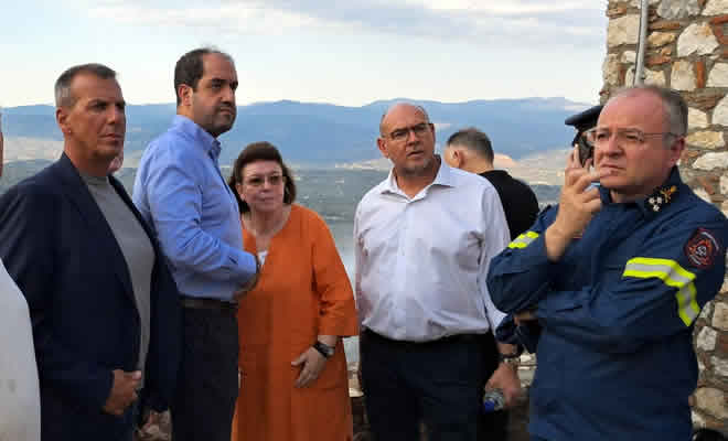 Ο Δήμαρχος Σπάρτης και ο Αντιδήμαρχος Πολιτικής Προστασίας Σπάρτης στην άσκηση «Περίβλεπτος 2025» στον Μυστρά
