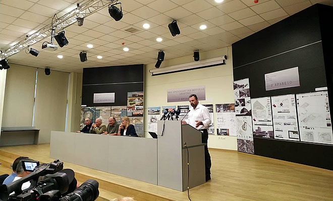 Ο Σταύρος Αραχωβίτης στην παρουσίαση των αποτελεσμάτων του Αρχιτεκτονικού Διαγωνισμού για το Νέο Αρχαιολογικό Μουσείο Σπάρτης