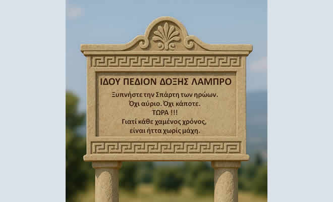 «Με το θάρρος της γνώμης… Νο5» από τον Βασίλη Λαδά