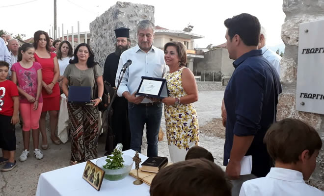 Την οικογένεια Αργυράκη, δωρητές του οικοπέδου της νέας Παιδικής Χαράς στη Σελλασία τίμησε ο Δήμος Σπάρτης