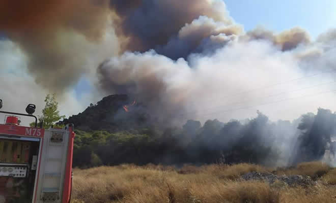 Τρία τα πύρινα μέτωπα στη Μάνη: Δεσφίνα, Σκαμνάκι και Μονή Τσίγκου