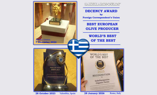 Τρία (3) σπάνια βραβεία ζωής για τον Γιώργο Σακελλαρόπουλο