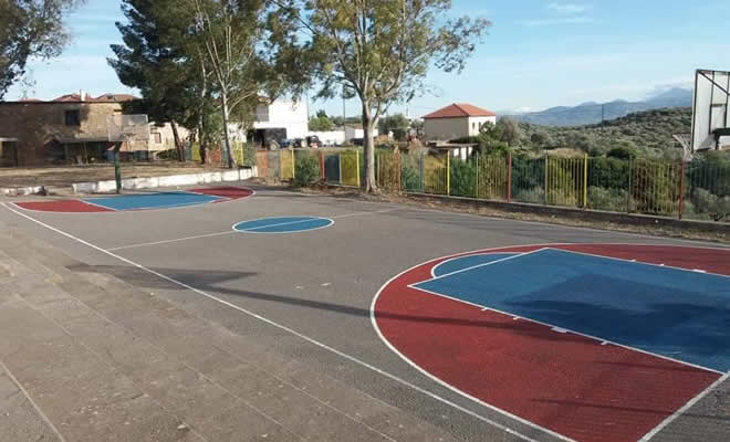 Αθλητικός Οργανισμός Δήμου Σπάρτης: Ολοκληρώθηκαν οι εργασίες  συντήρησης στο ανοικτό γήπεδο Μπάσκετ του Κεφαλά