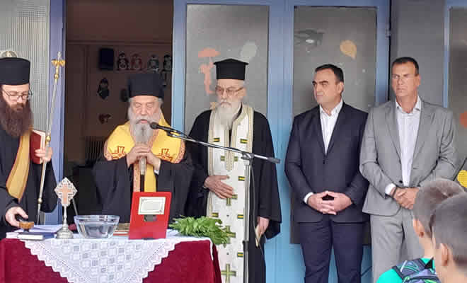 Ο Δήμαρχος Σπάρτης, κ. Μιχάλης Βακαλόπουλος, στην τέλεση Αγιασμού για την έναρξη της νέας σχολικής χρονιάς