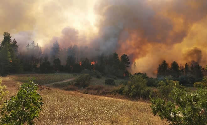 Εξακολουθεί να προβληματίζει η φωτιά στην Ανατολική Μάνη