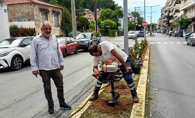 Με άρωμα και περισσότερο χρώμα η νησίδα της οδού Αρχιδάμου