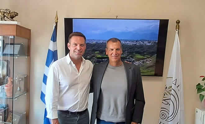Συνάντηση του Δημάρχου Σπάρτης, με τον Πρόεδρο του πολιτικού κόμματος «Δημοκράτες-Προοδευτικό Κέντρο», Στέφανο Κασσελάκη