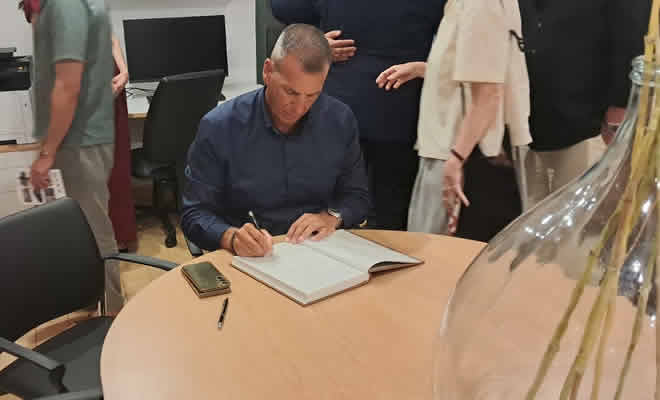 Ο Δήμαρχος Σπάρτης στα εγκαίνια του ανακαινισμένου «Κέντρου Μνήμης και Πολιτισμού» στις Καρυές