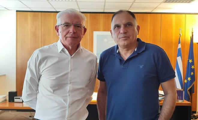 Συνάντηση του Ν. Κρητικού με τον Διοικητή του ΕΛ.Γ.Α. Α. Λυκουρέντζο