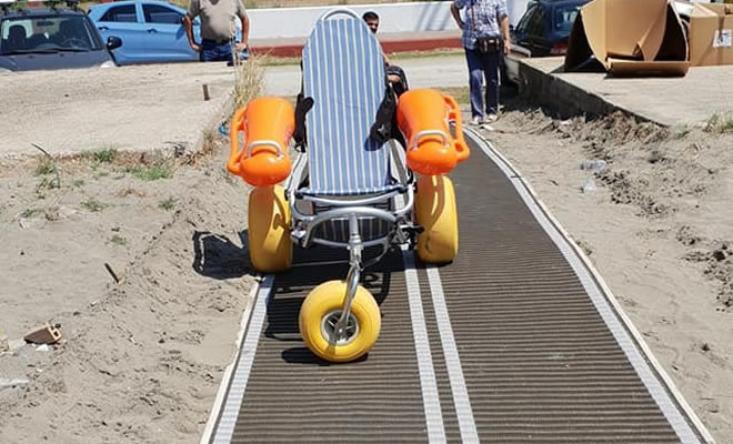Δήμος Ευρώτα: Τοποθέτηση διαδρόμου και αμαξιδίου για την πρόσβαση ΑΜΕΑ, στην παραλία Έλους