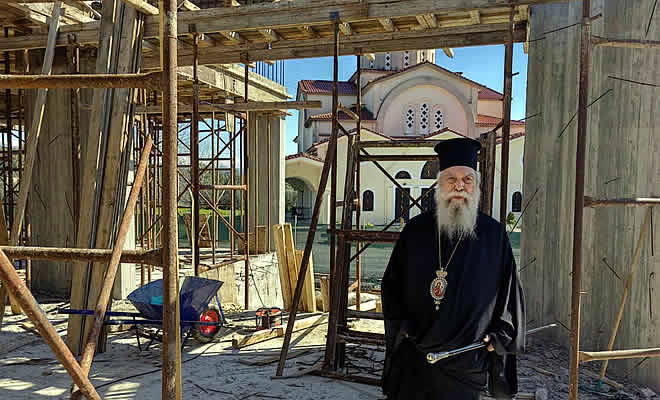 Ο Σεβ. Ποιμενάρχης μας επισκέφθηκε το εργοτάξιο του κτιρίου των Σχολών Βυζαντινής Μουσικής και Αγιογραφίας